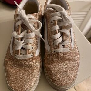 Vans Sparkly Gold Kids Shoes